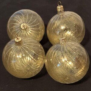 NIP! 3 Boxes Merry Bright Golden Glimmer Ornaments